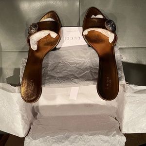 Gucci Mid-Heel Vintage Slide Sandal New in Box. MAKE AN OFFER!